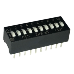 1 pcs : 208-10 - SWITCH SLIDE DIP SPST 0.05A 24V