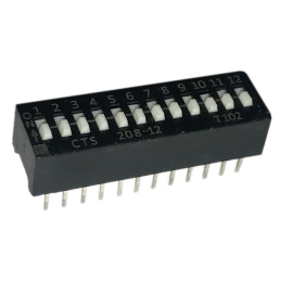 1 pcs : 208-12 - SWITCH SLIDE DIP SPST 0.05A 24V