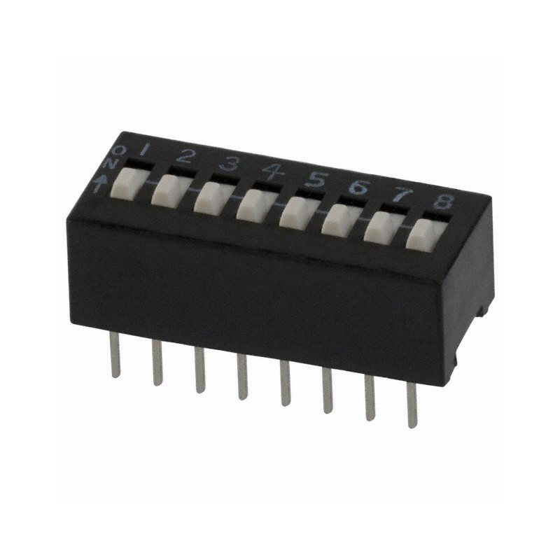 1 pcs : 208-8 - SWITCH SLIDE DIP SPST 0.05A 24V