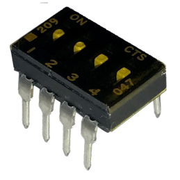 1 pcs : 209-4LPST - SWITCH SLIDE DIP SPST 0.1A 20V