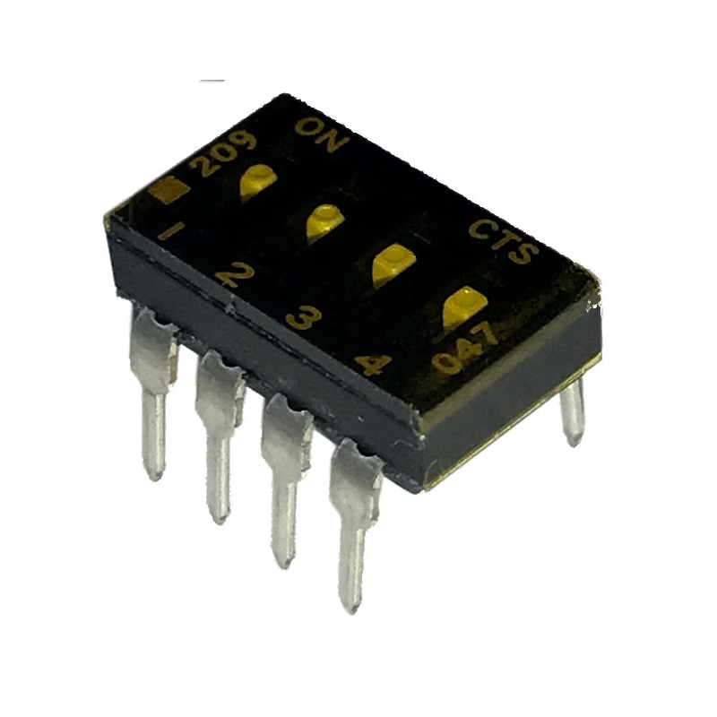 1 pcs : 209-4LPST - SWITCH SLIDE DIP SPST 0.1A 20V