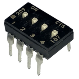 1 pcs : 209-4MS - SWITCH SLIDE DIP SPST 0.1A 20V