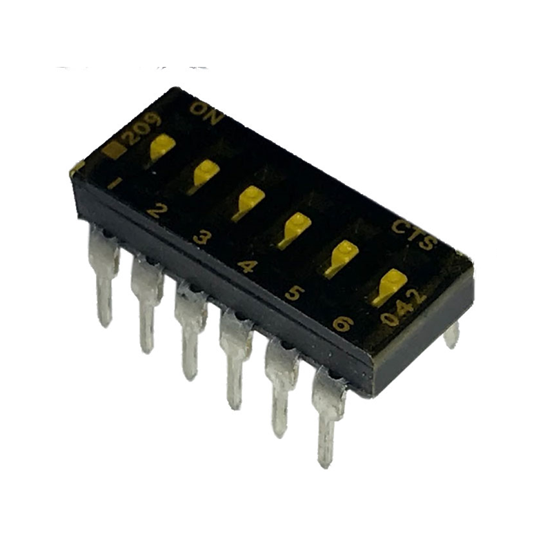 1 pcs : 209-6LPST - SWITCH SLIDE DIP SPST 0.1A 20V