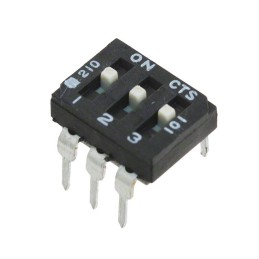 1 pcs : 210-3MS - SWITCH SLIDE DIP SPST 0.1A 20V
