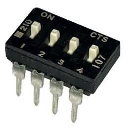 1 pcs : 210-4ES - SWITCH SLIDE DIP SPST 0.1A 20V