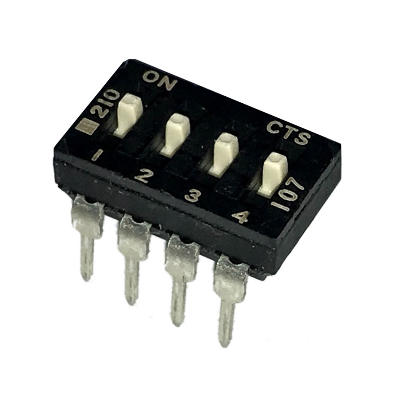 1 pcs : 210-4ES - SWITCH SLIDE DIP SPST 0.1A 20V