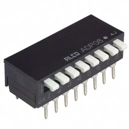 1 pcs : 2-1571999-6 - SWITCH PIANO DIP SPST 0.025A 24V