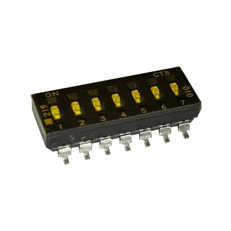 1 pcs : 219-7LPSTR - SWITCH SLIDE DIP SPST 0.1A 20V