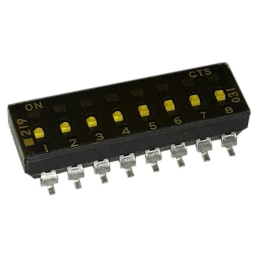 1 pcs : 219-8LPSTRF - SWITCH SLIDE DIP SPST 0.1A 20V