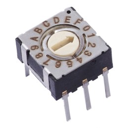 1 pcs : 220ADA16 - SWITCH ROTARY DIP HEX 0.1A 50V