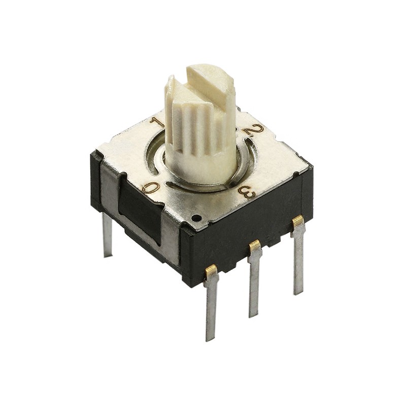 1 pcs : 220ADC04 - SWITCH ROTARY DIP SP4T 0.1A 50V