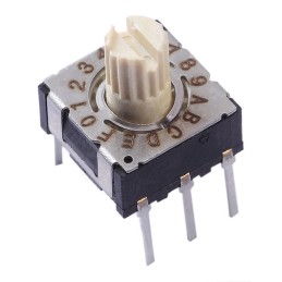 1 pcs : 220ADC16 - SWITCH ROTARY DIP HEX 0.1A 50V