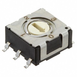 1 pcs : 220AMA04R - SWITCH ROTARY DIP SP4T 0.1A 50V