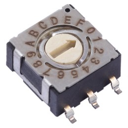 1 pcs : 220AMA16R - SWITCH ROTARY DIP HEX 0.1A 50V