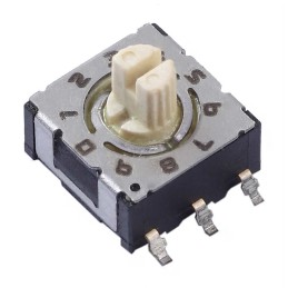 1 pcs : 220AMB10R - SWITCH ROTARY DIP BCD 0.1A 50V