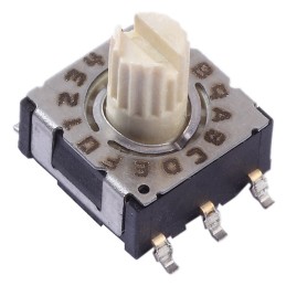 1 pcs : 220AMC16R - SWITCH ROTARY DIP HEX 0.1A 50V