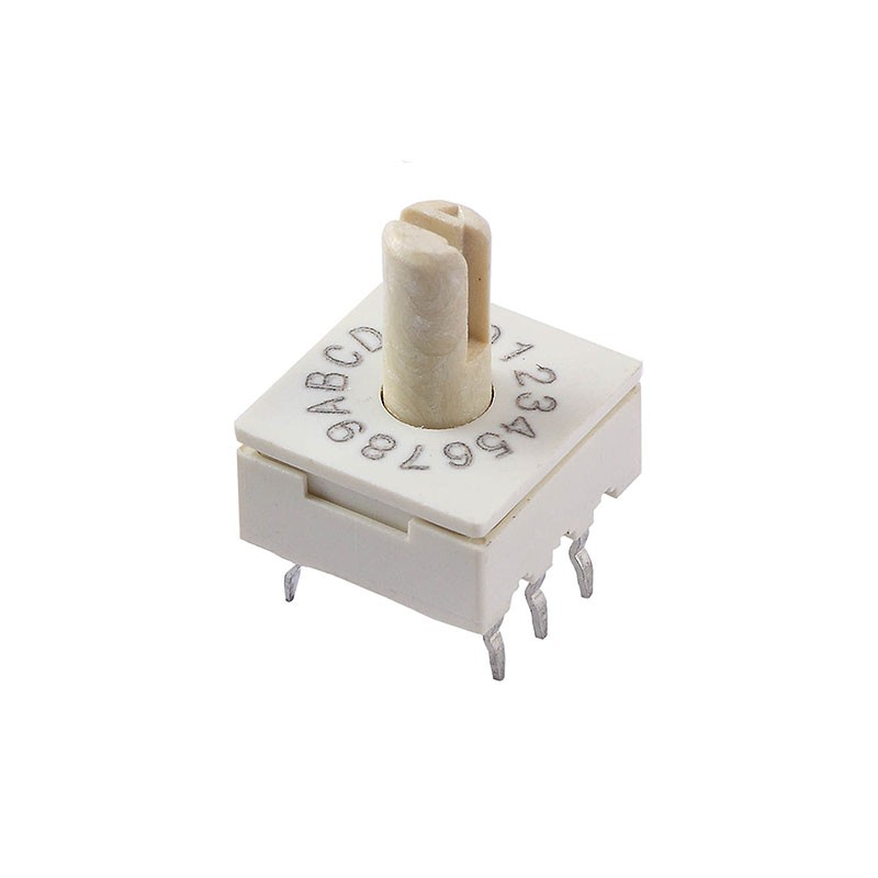 1 pcs : 221ADC16 - SWITCH ROTARY DIP HEX 0.1A 50V