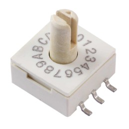 1 pcs : 221AMC16R - SWITCH ROTARY DIP HEX 0.1A 50V
