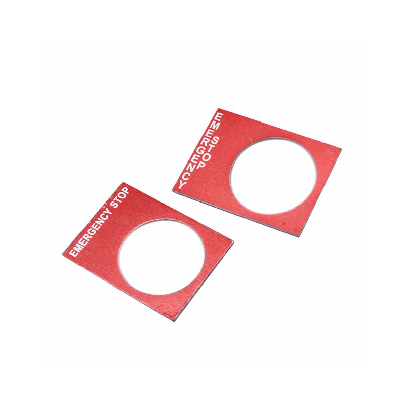 1 pcs : 2LP66 - LEGEND PLATE RED EMERGENCY STOP