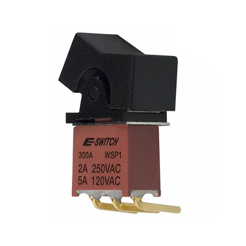 1 pcs : 300AWSP1J1BLKM6QE - SWITCH ROCKER SPDT 5A 120V