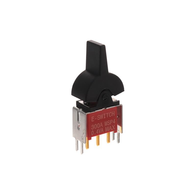 1 pcs : 300AWSP4J2BLKVS2RE - SWITCH ROCKER SPDT 0.4VA 20V