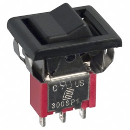 1 pcs : 300SP1R6BLKM1QEBLK - SWITCH ROCKER SPDT 5A 120V