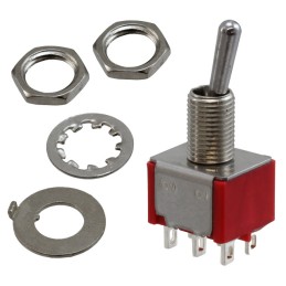 1 pcs : 3-1825138-8 - SWITCH TOGGLE DPDT 5A 120V
