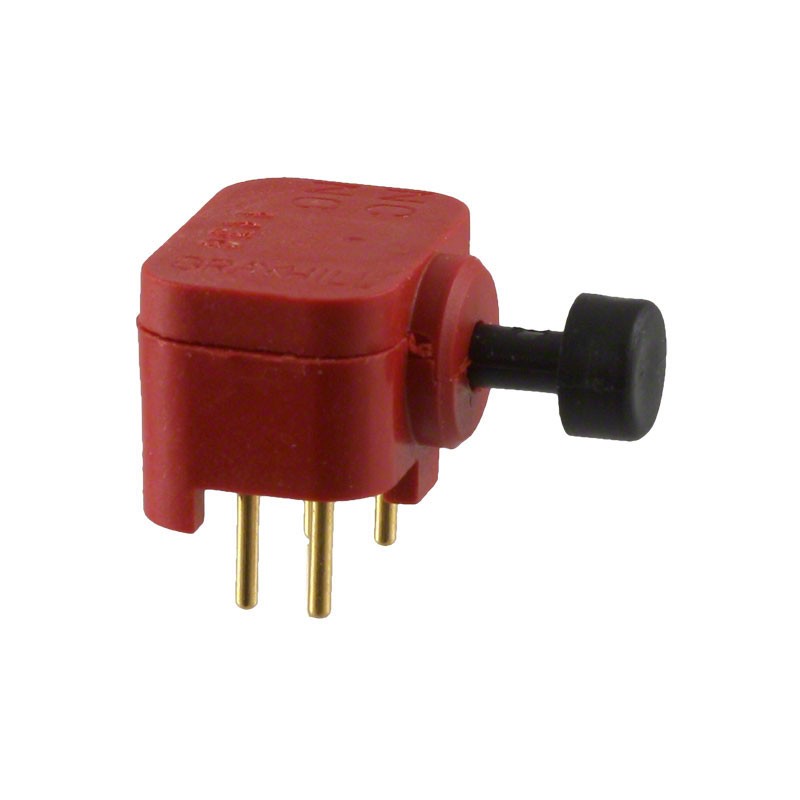 1 pcs : 39-261 BLK - SWITCH PUSH SPDT 0.25A 115V