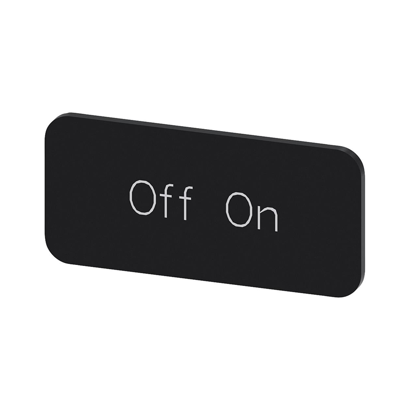 1 pcs : 3SU19000AC160DH0 - INSCR. LABEL, BLACK 12.5 X 27MM,