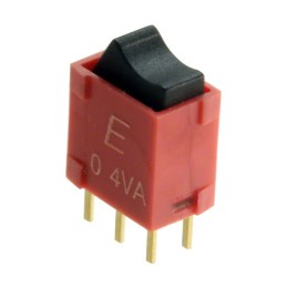 1 pcs : 400UDP1R1BLKM2RE - SWITCH ROCKER DPDT 0.4VA 20V