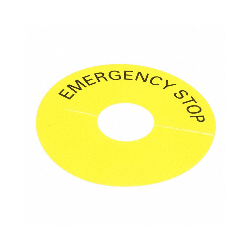 1 pcs : 45-50J.140S - EMERGENCY-STOP LEGEND SELF-ADHES