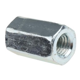 1 Bag of 10 - 30mm Bright Zinc Plated Steel Coupling Nut, M10