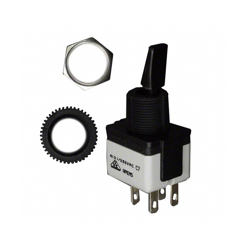 1 pcs : 4641A22UU - SWITCH TOGGLE DPST 6A 125V