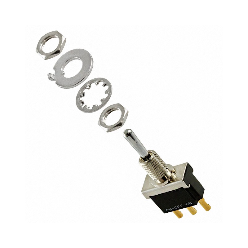 1 pcs : 4-6437630-8 - SWITCH TOGGLE SPDT 6A 250V