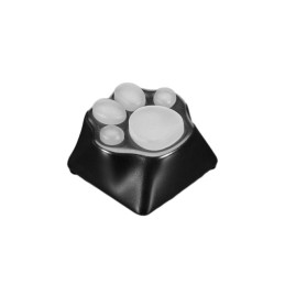 1 pcs : 4972 - BLACK ALUMINUM KITTY PAW KEYCAP