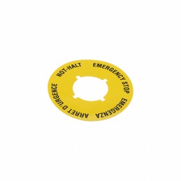 1 pcs : 5.76.204.114/0400 - EMRG STOP LABEL 16.3/40MM YELL