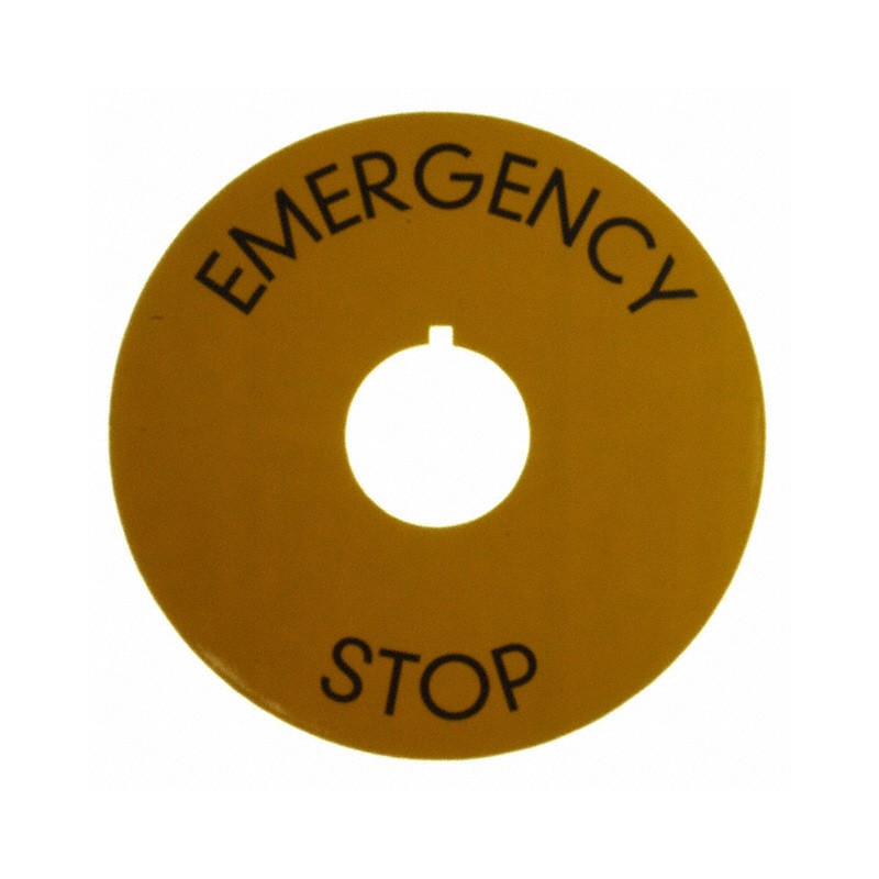 1 pcs : 5.76.204.403/0400 - EMRG STP LBL 60MM EMERGENCY STOP