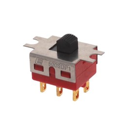 1 pcs : 500SDP1S4M1REB - SWITCH SLIDE DPDT 0.4VA 20V