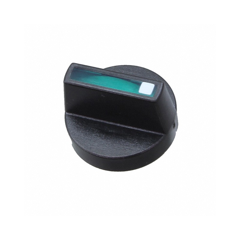 1 pcs : 52-928.50 - ROTATING KNOB BLACK/GREEN D18 PL