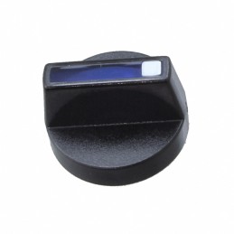 1 pcs : 52-928.60 - ROTATING KNOB BLACK/BLUE D18 PLA