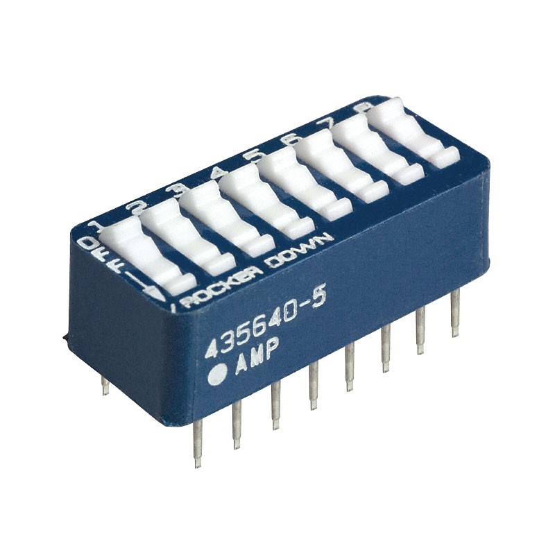 1 pcs : 5435640-5 - SWITCH ROCKER DIP SPST 0.06A 5V