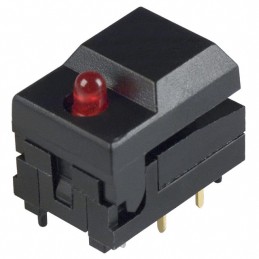 1 pcs : 5501MBLKRED - SWITCH PUSH SPDT 0.3A 12V