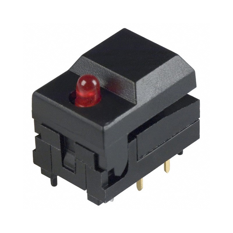 1 pcs : 5501MBLKRED - SWITCH PUSH SPDT 0.3A 12V