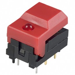 1 pcs : 5501MREDRED - SWITCH PB SPDT 0.3A 12V