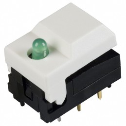 1 pcs : 5501MWHTGRN - SWITCH PUSH SPDT 0.3A 12V