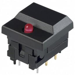 1 pcs : 5511MBLKRED - SWITCH PUSH SPDT 0.3A 12V