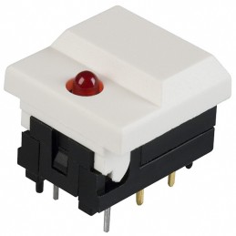 1 pcs : 5511MWHTRED - SWITCH PUSH SPDT 0.03A 12V