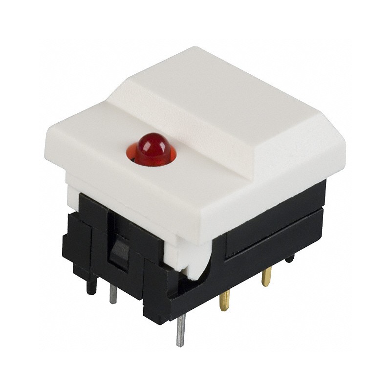 1 pcs : 5511MWHTRED - SWITCH PUSH SPDT 0.03A 12V