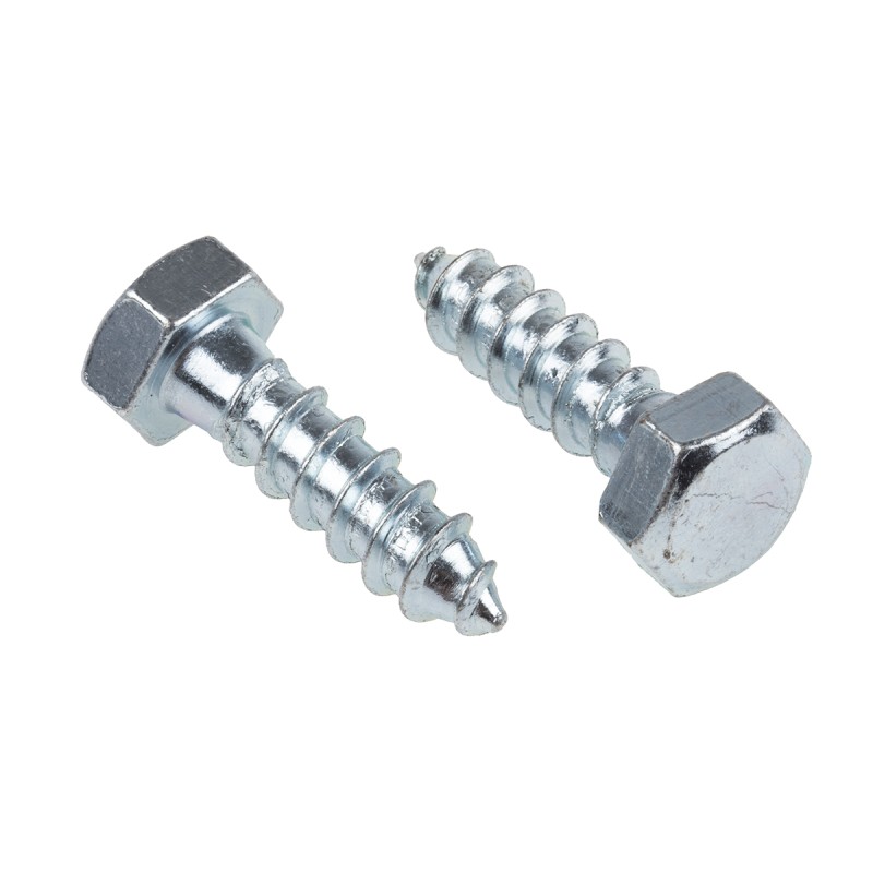 1 Bag of 10 - RS PRO Hex Coach Screw, Steel Bright Zinc Plated, 12mm x 40mm