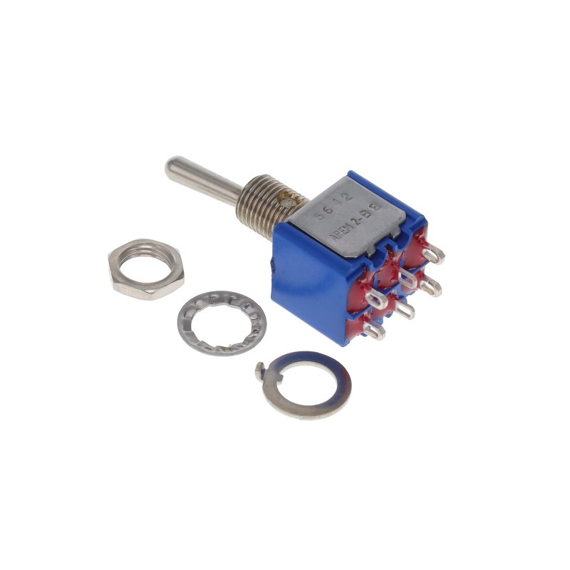 1 pcs : 5642AB - SWITCH TOGGLE DPDT 6A 125V